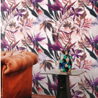 Papier peint rose exotique tropical Hawaïen - TROPICALEROSA++