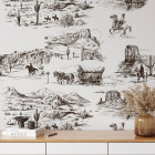 Papier peint Western Far West américain - WESTERN BW++