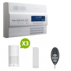 Alarme maison sans fil rtc+gsm - kit 2