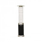 Parasol chauffant 13kw rondo noir à gaz flamme vive chauffage terrasse exterieur new design