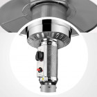 Parasol chauffant gaz 14kw brun martelé radiateur de terrasse (inclus housse, lest et connectique)