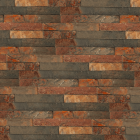 Parement mural en pierre naturelle fine épaisseur - multicolore - 13 pcs
