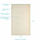 Paroi de douche 120x200cm - Verre feuilleté avec tissu doré - Encadrement Or Doré Brossé - COUTURE Aurlane - FAC1087