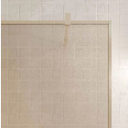 Paroi de douche 140x200 - Verre feuilleté avec tissu doré - Encadrement or brossé - COUTURE Aurlane - FAC1088