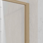 Paroi de Douche 140x200 cm - Cadre et Bras Aluminium Décor Bois - WOODEN CONTOURING Aurlane - FAC1059