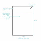 Paroi de douche 140x200cm - Verre anticalcaire - Encadrement Ultra-Fin - Finition Noir Mat - LEA Aurlane - FAC1121