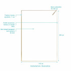 Paroi de douche 140x200cm - Verre anticalcaire - Encadrement Ultra-Fin - Finition Or Brossé - LEA Aurlane - FAC1125