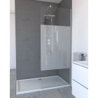 Paroi de douche à l’italienne - 80x200 cm verre transparent 8 mm - Bande dépolie Aurlane - FAC231