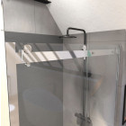 Paroi porte de douche 120x200cm type industriel coulissante CHROME- Verre trempe 8mm Aurlane - FAC613