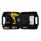 Perceuse visseuse 18v vitopower + 3 batteries lithium 2.0 ah mallette 18 accessoires