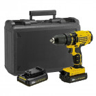 Perceuse visseuse fmc601c2k - stanley fatmax - 18v - 2 batteries 1,3 ah - madrin autoserrant 13 mm + chargeur batterie et valise