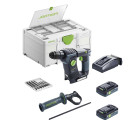 Perforateur festool bhc 18 hpc 4,0 i-plus (2 x 4,0 ah hpc-asi tcl 6 systainer sys3 df m 187 accessoires)