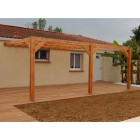 Pergolas adossee, 750cmx450cm, bois douglas francais, carport-auvent, abri terrasse, cpbf-pergomur750x450