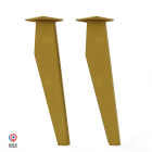 Lot de 2 pieds profilés DECO-GEM pour table basse en acier à visser Opale, H.39 cm