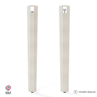 Lot de 2 pieds d'angle DECO-GEM pour table haute en acier Saphir, H.75 cm