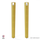 Lot de 2 pieds d'angle DECO-GEM pour table haute en acier Saphir, H.90 cm