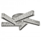 Plafonnier 12w clover, en chrome et cristal