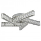 Plafonnier 12w clover, en chrome et cristal