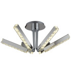 Plafonnier 14w clover, en chrome et cristal