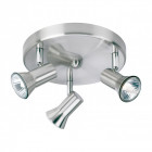 Plafonnier 3 ampoules magnum, acier brossé