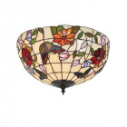 Plafonnier 39 cm butterfly, verre et métal