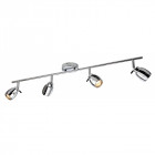 Plafonnier 4 ampoules marine, chrome