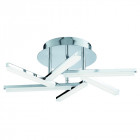 Plafonnier 6 led solexa en chrome et acrylique