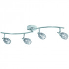 Plafonnier 70cm mesh spot i, chrome et maille chromée, 4 éclairages