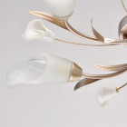 Plafonnier argenté flora 5 ampoules 13 cm