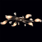 Plafonnier argenté flora 6 ampoules 14 cm