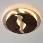 Plafonnier argenté industrial   8 cm