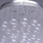 Plafonnier argenté megapolis 5 ampoules 77 cm