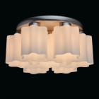Plafonnier argenté megapolis 7 ampoules 20 cm