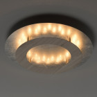 Plafonnier argenté techno 1 ampoule 8 cm