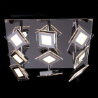 Plafonnier argenté techno 9 ampoules 12 cm