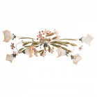 Plafonnier beige flora 6 ampoules 26 cm