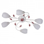 Plafonnier blanc flora 6 ampoules 18 cm