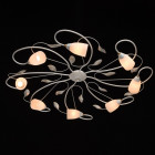 Plafonnier blanc flora 8 ampoules 18 cm