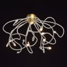 Plafonnier blanc megapolis 15 ampoules 90 cm