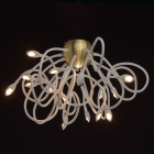 Plafonnier blanc megapolis 15 ampoules 90 cm