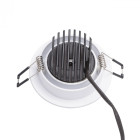 Plafonnier blanc techno 1 ampoule 6 cm