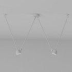Plafonnier blanc techno 2 ampoules 65 cm