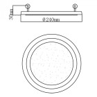 Plafonnier blanc techno   4 cm