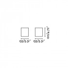 Plafonnier blanc tecto 1 ampoule h12 cm