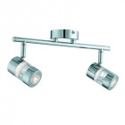 Plafonnier bubbles, chrome et acrylique, 2 spots led