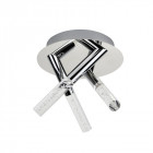 Plafonnier bubbles, chrome et acrylique, 3 led