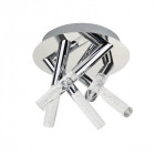 Plafonnier bubbles, chrome et acrylique, 5 led