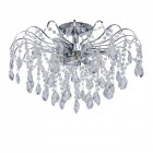 Plafonnier chromé crystal 6 ampoules 38 cm