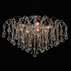 Plafonnier chromé crystal 9 ampoules 45 cm
