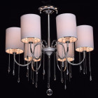 Plafonnier chromé elegance 6 ampoules 63 cm